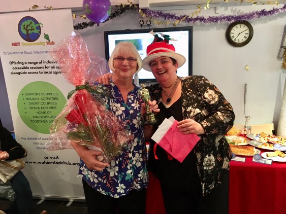 The Net Community Hub and WALT Special Volunteer Evening. L-R Winter Volunteer Jean Judge and WALT Director Trish Reilly. Photo credit Jaye Nolan